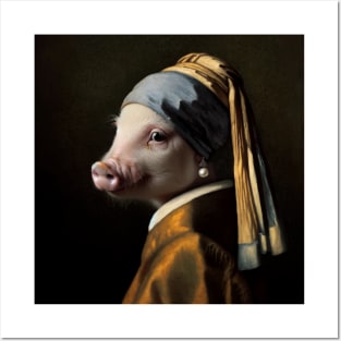 Pig with a Pearl Earring: National Pig Day Parody Posters and Art